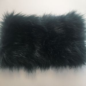 LOFT Green Faux Fur Muffler